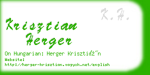 krisztian herger business card